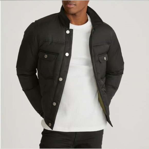 Hudson Jeans Mens Quilted Puffer Trucker Jacket - Picture 3 of 5